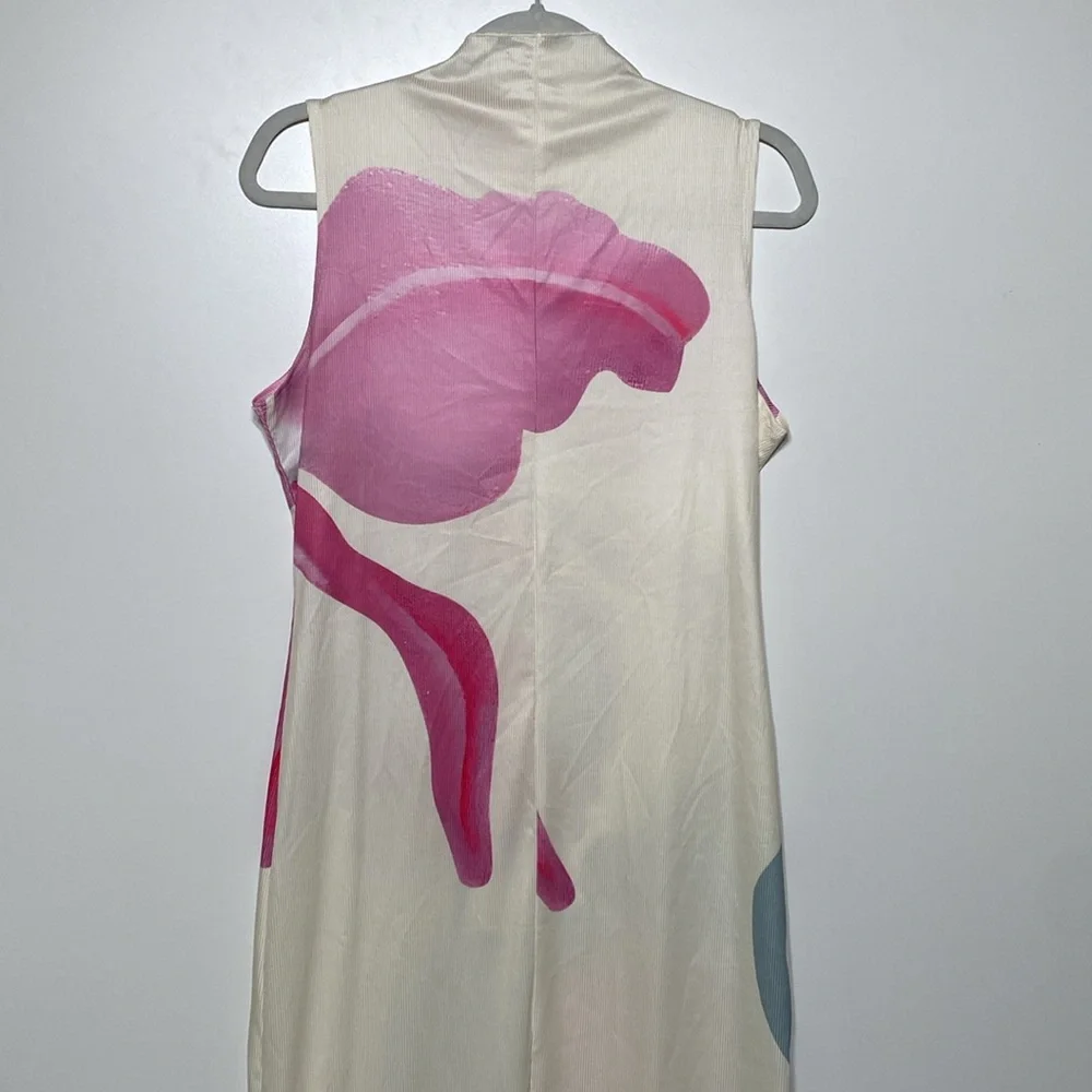 Micas Tropical Shell Print Fitted Sleeveless Maxi Dress Maruja Mallo Art Design - Picture 7 of 17